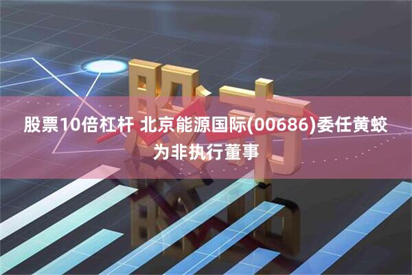 股票10倍杠杆 北京能源国际(00686)委任黄蛟为非执行董事